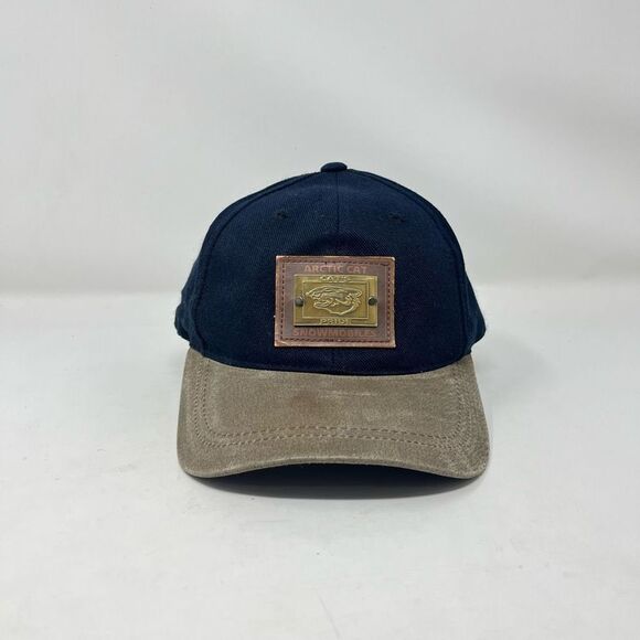 Vintage Artic Cat Snowmobiles Hat Cap Strapback American Needle Blue Tan Men's - Picture 1 of 7